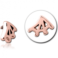 ROSE GOLD PVD COATED SURGICAL STEEL MICRO ATTACHMENT FOR 1.2MM INTERNALLY THREADED PINS PIERCING