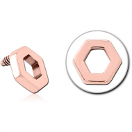 ROSE GOLD PVD COATED SURGICAL STEEL MICRO ATTACHMENT FOR 1.2MM INTERNALLY THREADED PINS PIERCING