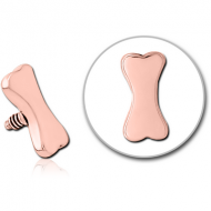 ROSE GOLD PVD COATED SURGICAL STEEL MICRO ATTACHMENT FOR 1.2MM INTERNALLY THREADED PINS PIERCING