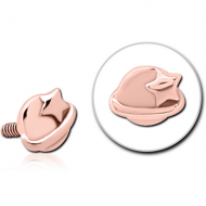 ROSE GOLD PVD COATED SURGICAL STEEL MICRO ATTACHMENT FOR 1.2MM INTERNALLY THREADED PINS - EYE STAR PIERCING