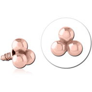 ROSE GOLD PVD COATED SURGICAL STEEL MICRO ATTACHMENT FOR 1.2MM INTERNALLY THREADED PINS PIERCING