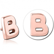 ROSE GOLD PVD COATED SURGICAL STEEL MICRO ATTACHMENT FOR 1.2MM INTERNALLY THREADED PINS - B PIERCING