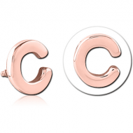 ROSE GOLD PVD COATED SURGICAL STEEL MICRO ATTACHMENT FOR 1.2MM INTERNALLY THREADED PINS - C PIERCING