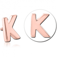 ROSE GOLD PVD COATED SURGICAL STEEL MICRO ATTACHMENT FOR 1.2MM INTERNALLY THREADED PINS - K PIERCING