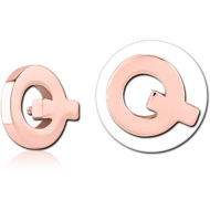 ROSE GOLD PVD COATED SURGICAL STEEL MICRO ATTACHMENT FOR 1.2MM INTERNALLY THREADED PINS - Q PIERCING