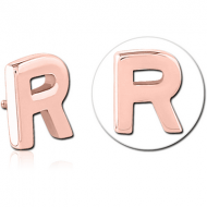 ROSE GOLD PVD COATED SURGICAL STEEL MICRO ATTACHMENT FOR 1.2MM INTERNALLY THREADED PINS - R PIERCING