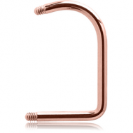 ROSE GOLD PVD COATED SURGICAL STEEL LIP HOOP PIN
