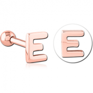 ROSE GOLD PVD COATED SURGICAL STEEL TRAGUS MICRO BARBELL - E PIERCING