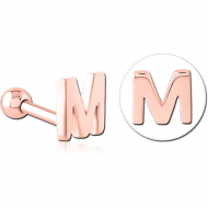ROSE GOLD PVD COATED SURGICAL STEEL TRAGUS MICRO BARBELL - M PIERCING