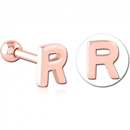ROSE GOLD PVD COATED SURGICAL STEEL TRAGUS MICRO BARBELL - R
