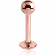 ROSE GOLD PVD COATED SURGICAL STEEL MICRO LABRET
