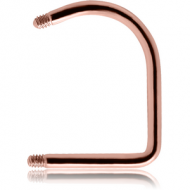 ROSE GOLD PVD COATED SURGICAL STEEL MICRO LIP HOOP PIN PIERCING