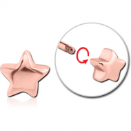 ROSE GOLD PVD COATED SURGICAL STEEL MICRO THREADED ATTACHMENT -STAR PIERCING
