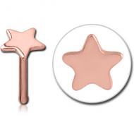 ROSE GOLD PVD COATED SURGICAL STEEL STAR NOSE BONE