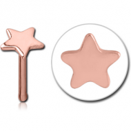ROSE GOLD PVD COATED SURGICAL STEEL STAR NOSE BONE PIERCING
