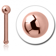 ROSE GOLD PVD COATED SURGICAL STEEL BALL NOSE BONE