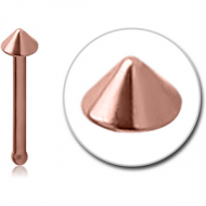 ROSE GOLD PVD COATED SURGICAL STEEL CONE NOSE BONE