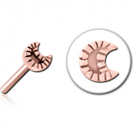 ROSE GOLD PVD COATED SURGICAL STEEL THREADLESS ATTACHMENT - CRESCENT PIERCING