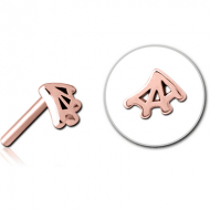 ROSE GOLD PVD COATED SURGICAL STEEL THREADLESS ATTACHMENT - WEB PIERCING