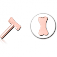 ROSE GOLD PVD COATED SURGICAL STEEL THREADLESS ATTACHMENT - BONE PIERCING