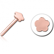 ROSE GOLD PVD COATED SURGICAL STEEL THREADLESS ATTACHMENT - FLOWER PIERCING
