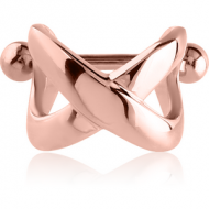 ROSE GOLD PVD COATED SURGICAL STEEL CARTILAGE SHIELD - INFINITY