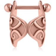 ROSE GOLD PVD COATED SURGICAL STEEL CARTILAGE SHIELD - WINGS