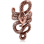 ROSE GOLD PVD COATED SURGICAL STEEL EAR CUFF - SNAKE