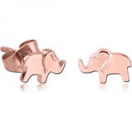 ROSE GOLD PVD COATED SURGICAL STEEL EAR STUDS PAIR