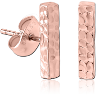 ROSE GOLD PVD COATED SURGICAL STEEL EAR STUDS
