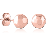 ROSE GOLD PVD COATED SURGICAL STEEL EAR STUDS
