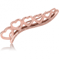 ROSE GOLD PVD COATED SURGICAL STEEL EAR VINE - LEFT