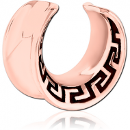 ROSE GOLD PVD COATED SURGICAL STEEL HALF TUNNEL PIERCING