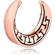 ROSE GOLD PVD COATED SURGICAL STEEL HALF TUNNEL PIERCING