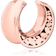 ROSE GOLD PVD COATED SURGICAL STEEL HALF TUNNEL PIERCING