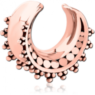ROSE GOLD PVD COATED SURGICAL STEEL HALF TUNNEL PIERCING
