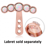 ROSE GOLD PVD COATED SURGICAL STEEL SYNTHETIC OPAL HELIX WRAP