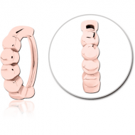 ROSE GOLD PVD COATED SURGICAL STEEL LIP CLCKER RING PIERCING