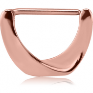 ROSE GOLD PVD COATED SURGICAL STEEL NIPPLE CLICKER PIERCING