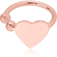 ROSE GOLD PVD COATED SURGICAL STEEL FAKE NOSE RING