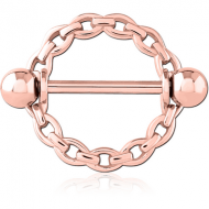 ROSE GOLD PVD COATED SURGICAL STEEL NIPPLE SHIELD