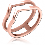 ROSE GOLD PVD COATED SURGICAL STEEL RING