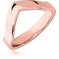 ROSE GOLD PVD COATED SURGICAL STEEL RING