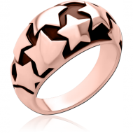 ROSE GOLD PVD COATED SURGICAL STEEL RING