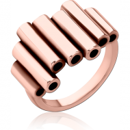 ROSE GOLD PVD COATED SURGICAL STEEL RING