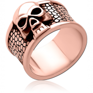 ROSE GOLD PVD COATED SURGICAL STEEL RING