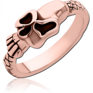 ROSE GOLD PVD COATED SURGICAL STEEL RING