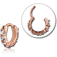 ROSE GOLD PVD COATED SURGICAL STEEL JEWELLED MULTI PURPOSE CLICKER