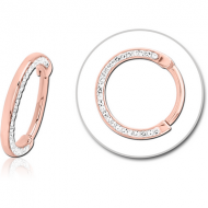 ROSE GOLD PVD COATED SURGICAL STEEL CRYSTALINE JEWELLED MULTI PURPOSE CLICKER