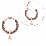 ROSE GOLD PVD COATED SURGICAL STEEL JEWELLED MULTI PURPOSE CLICKER